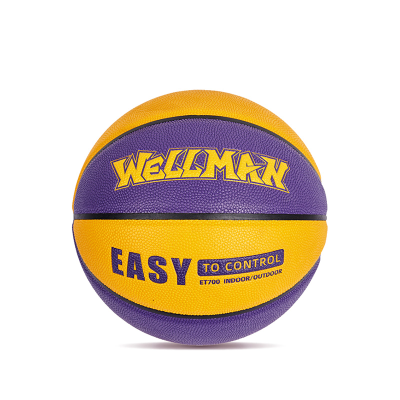 Logo personnalisé Color-bloqué Humiture Absorbing PU Leather Soft Basketball Balle pour adulte pour adultes