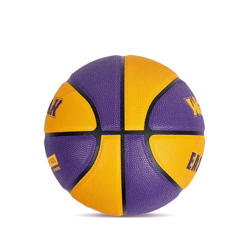 Logo personnalisé Color-bloqué Humiture Absorbing PU Leather Soft Basketball Balle pour adulte pour adultes