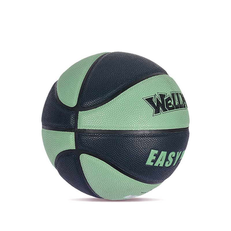 Logo personnalisé Color-bloqué Humiture Absorbing PU Leather Soft Basketball Balle pour adulte pour adultes