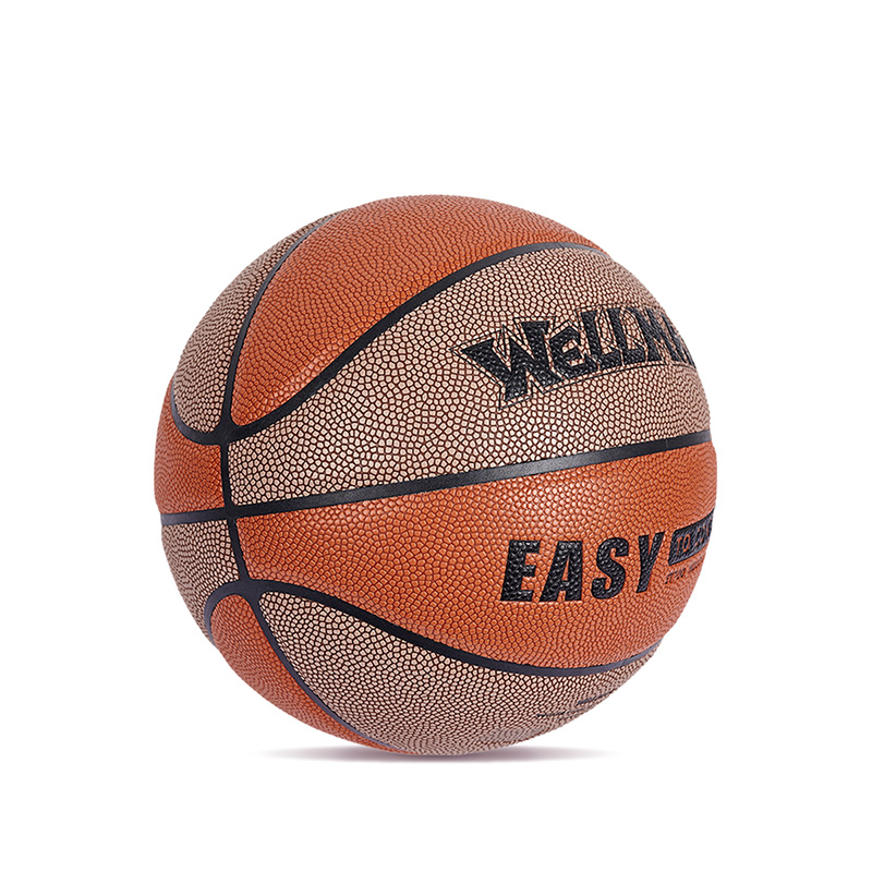 Logo personnalisé Color-bloqué Humiture Absorbing PU Leather Soft Basketball Balle pour adulte pour adultes