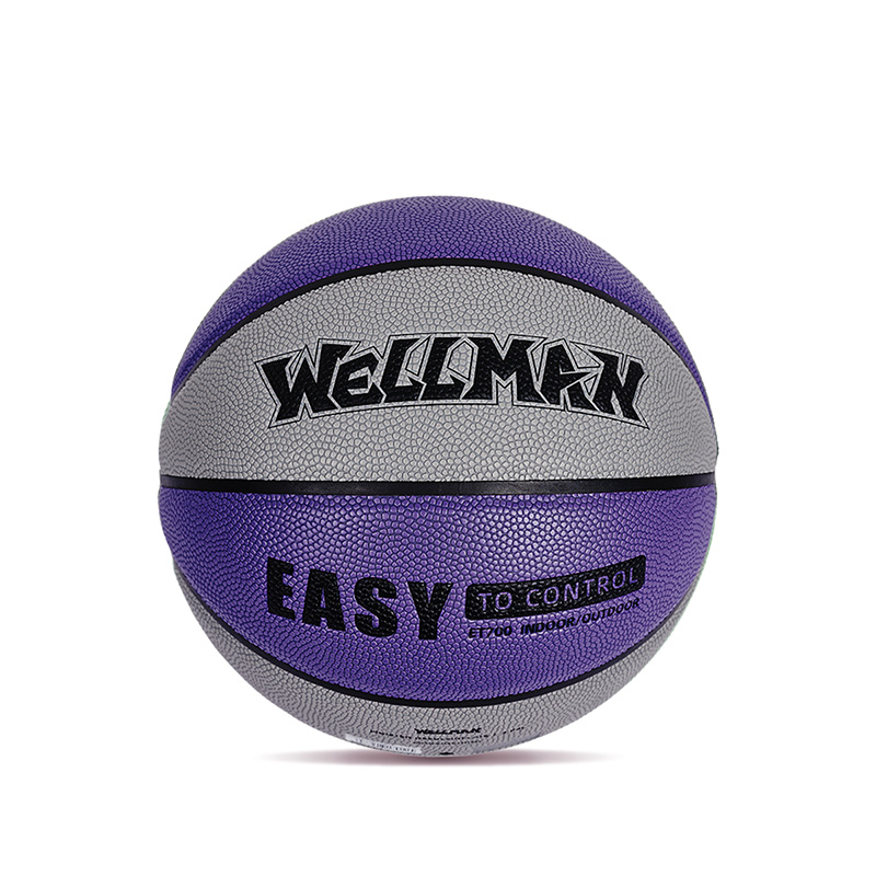 Logo personnalisé Color-bloqué Humiture Absorbing PU Leather Soft Basketball Balle pour adulte pour adultes