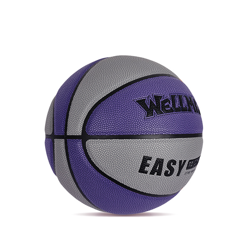 Logo personnalisé Color-bloqué Humiture Absorbing PU Leather Soft Basketball Balle pour adulte pour adultes