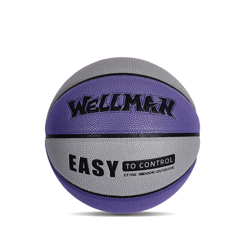 Logo personnalisé Color-bloqué Humiture Absorbing PU Leather Soft Basketball Balle pour adulte pour adultes