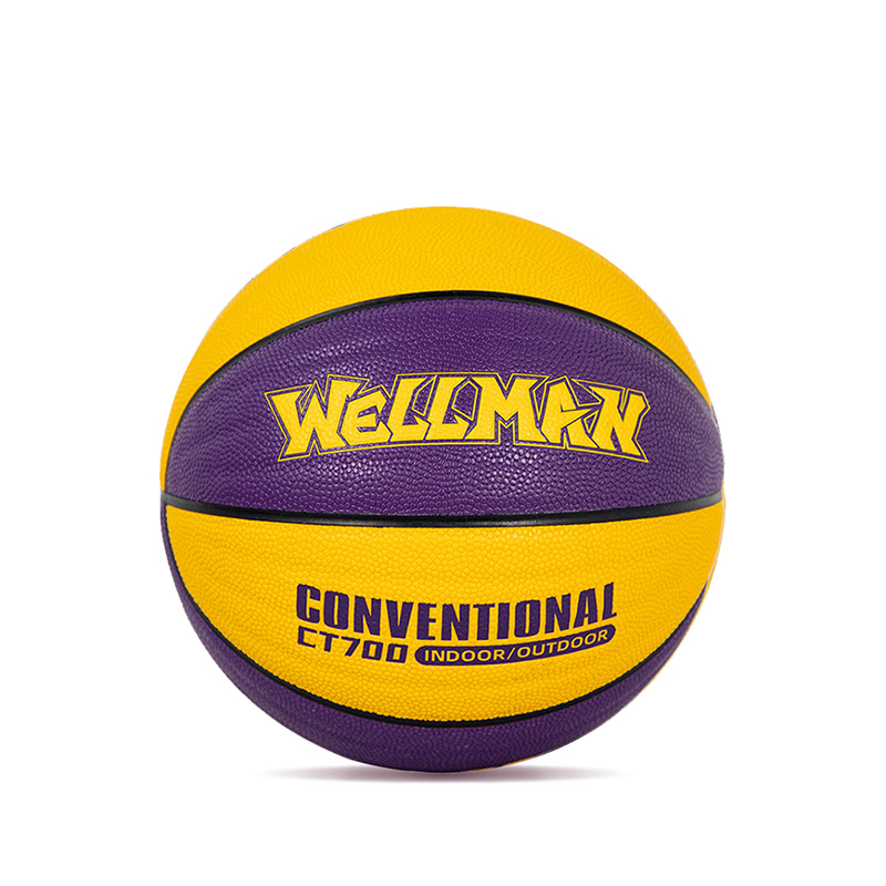 Conception de vagues durables Great Grip Humiture-Absorbing PU Leather Basketball Ball Indoor / Outdoor Utilisation