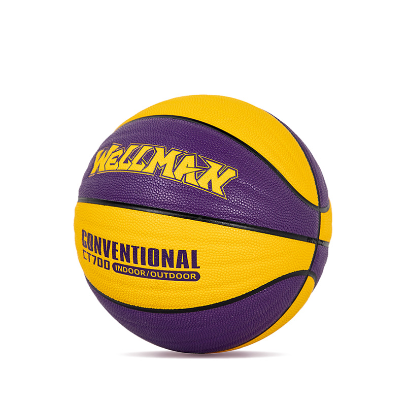 Conception de vagues durables Great Grip Humiture-Absorbing PU Leather Basketball Ball Indoor / Outdoor Utilisation