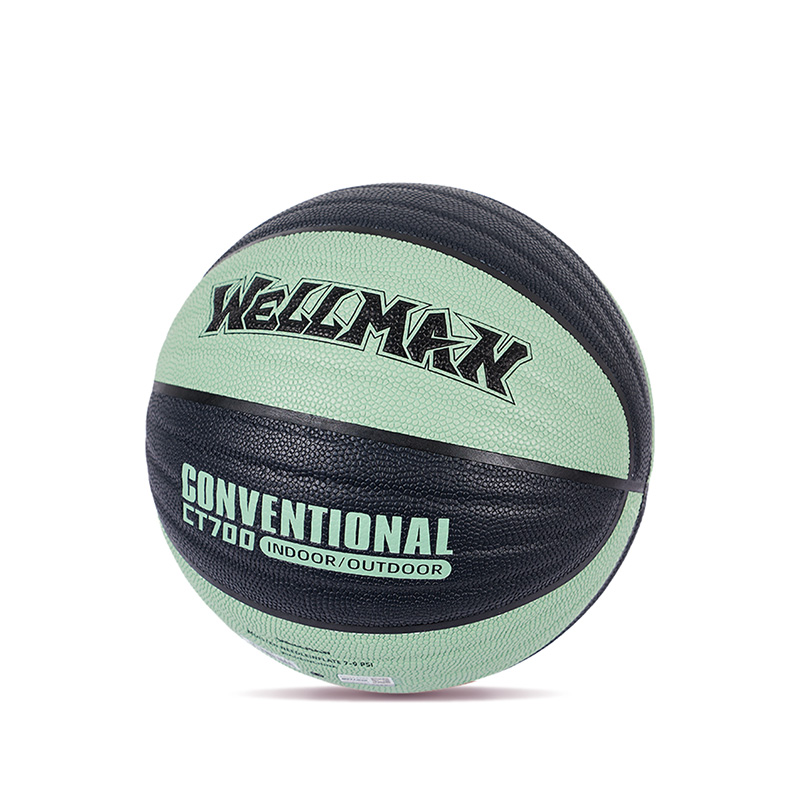 Conception de vagues durables Great Grip Humiture-Absorbing PU Leather Basketball Ball Indoor / Outdoor Utilisation
