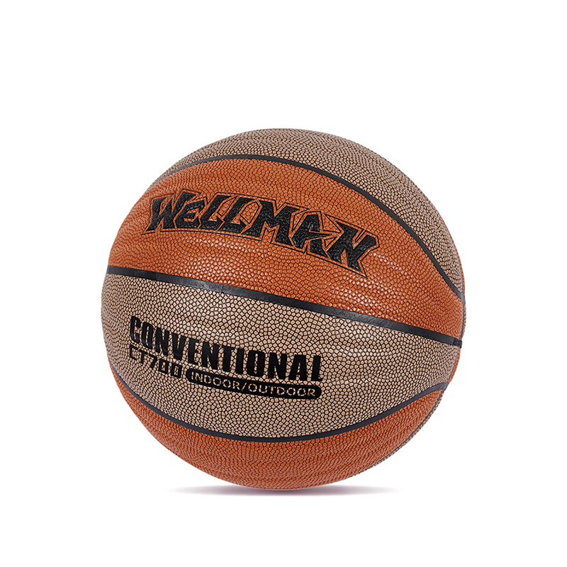 Conception de vagues durables Great Grip Humiture-Absorbing PU Leather Basketball Ball Indoor / Outdoor Utilisation
